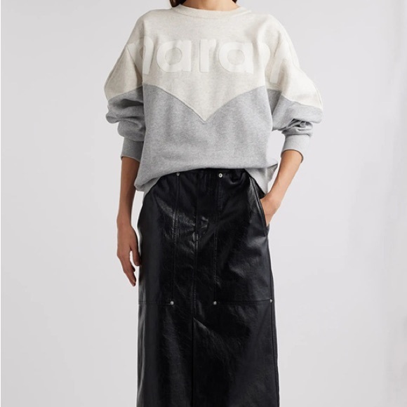 Isabel Marant Two-Tone Sweatshirt in Cream and Gray - Picture 5 of 5